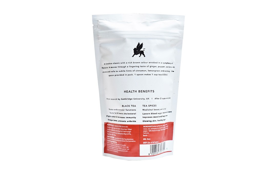 Cambridge Tea party Masala Chai 8 Exotic Spices    Pack  1000 grams